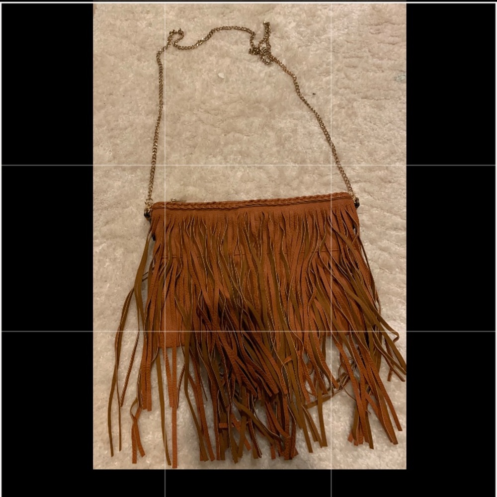 Sole Society Brown Fringe crossbody bag